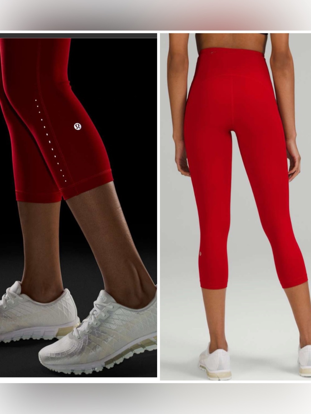 Lululemon Swift Speed High-Rise Crop Leggings reflective Dark Red 10